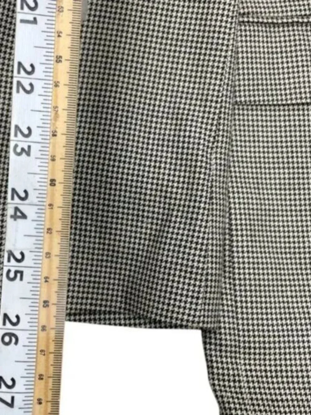 Ralph Lauren Silk Wool Men's 48 Long Houndstooth Blazer Jacket Sports Coat 48L